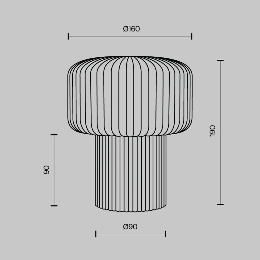 Lampe dôme en céramique blanche, 19 cm, culot G9