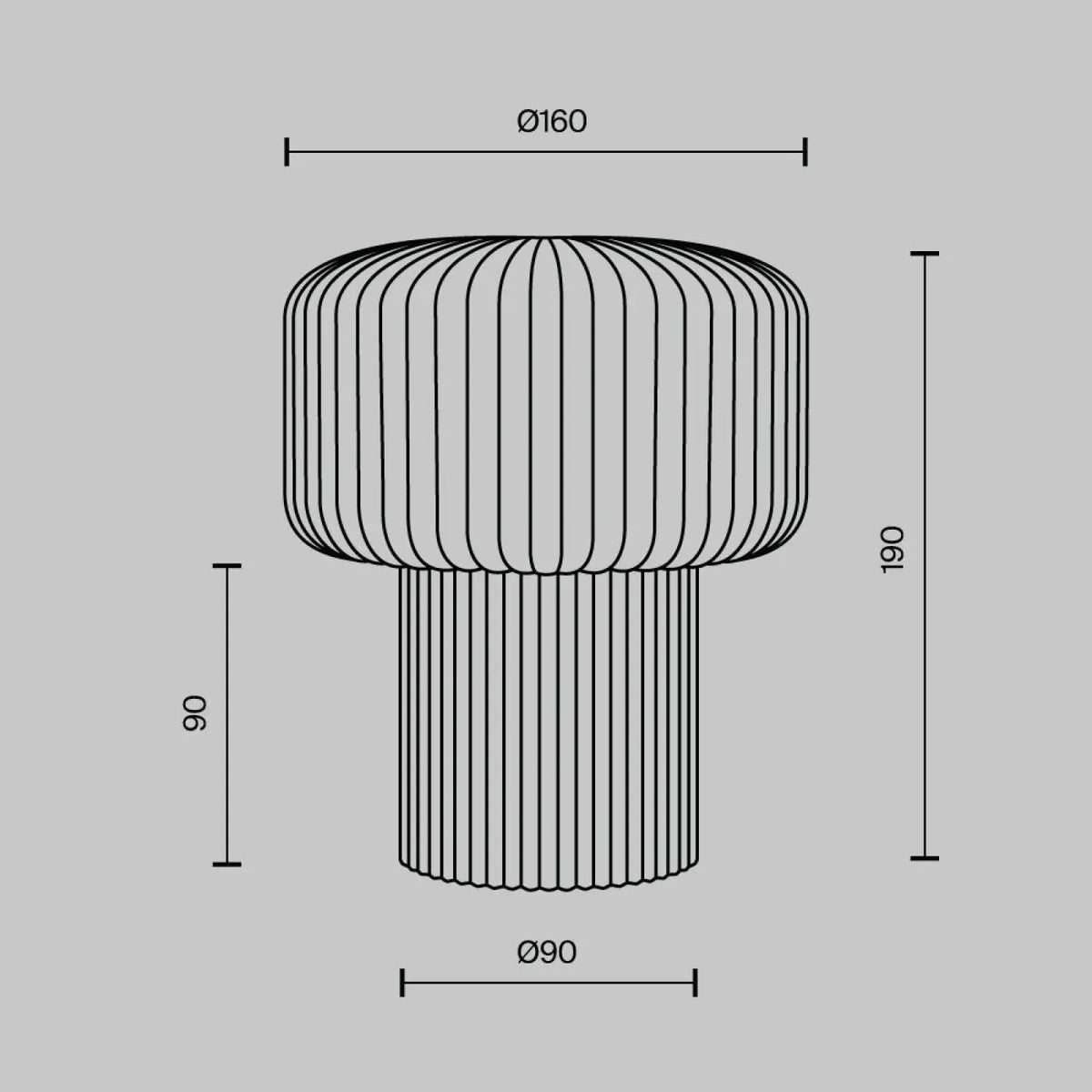 Lampe dôme en céramique blanche, 19 cm, culot G9
