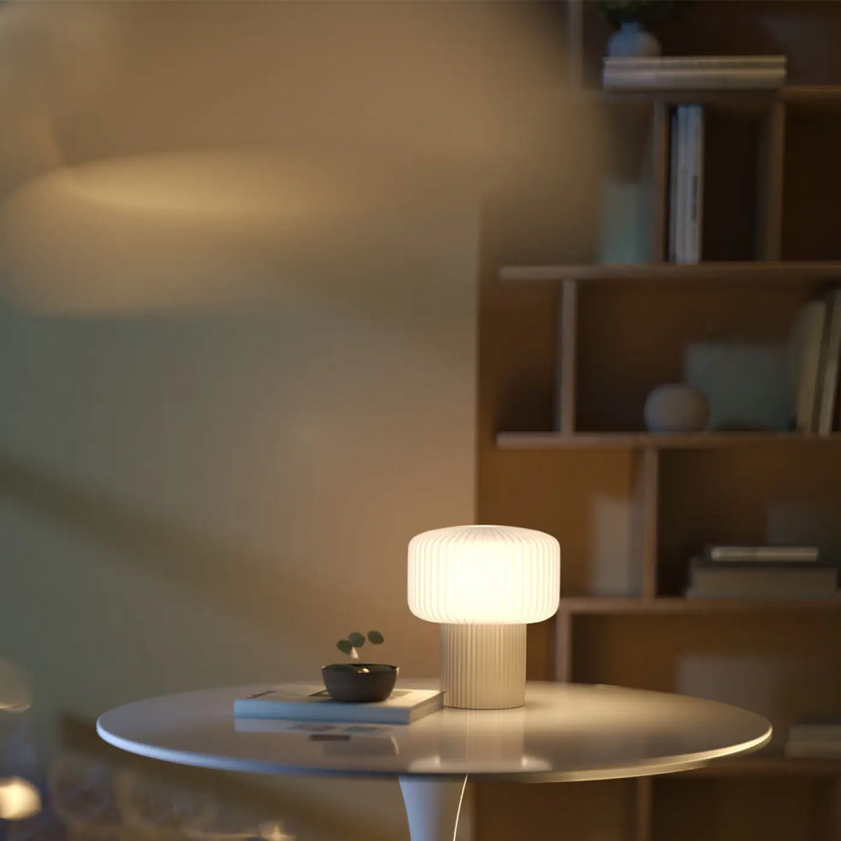 Lampe dôme en céramique blanche, 19 cm, culot G9