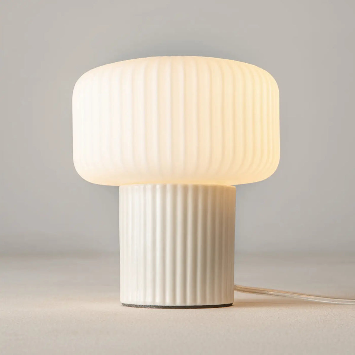 Lampe dôme en céramique blanche, 19 cm, culot G9
