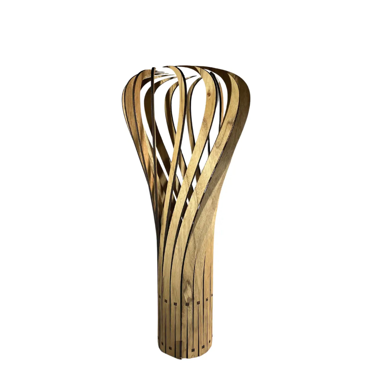 Lampe à poser étroite en bois de bouleau, 53 cm de haut