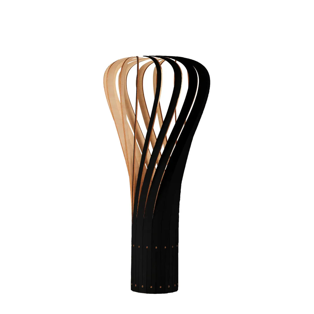 Lampe à poser étroite en bois de bouleau, 53 cm de haut