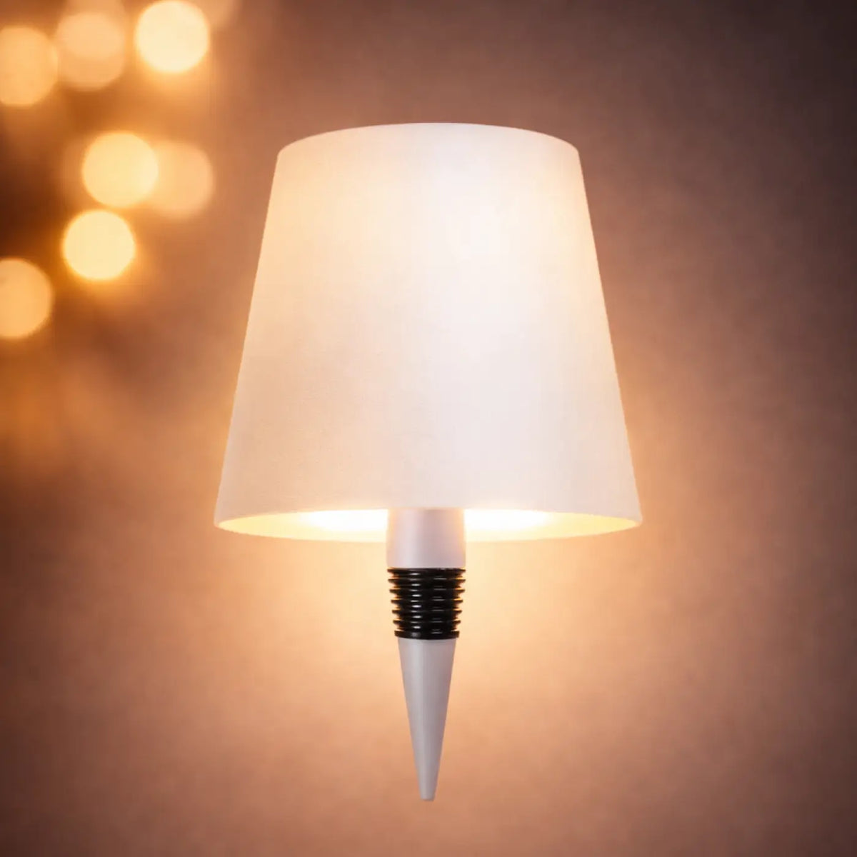 Lampe rétro chic avec abat-jour noir ou blanc, abat-jour