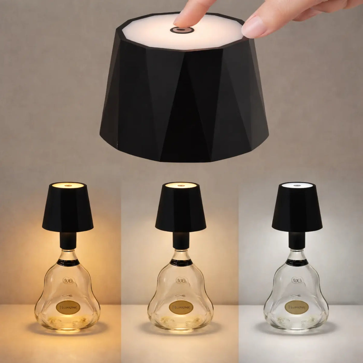 Lampe rétro chic avec abat-jour noir ou blanc