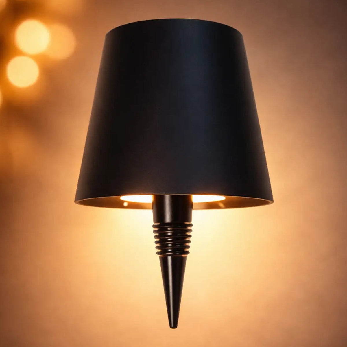 Lampe rétro chic avec abat-jour noir ou blanc, abat-jour