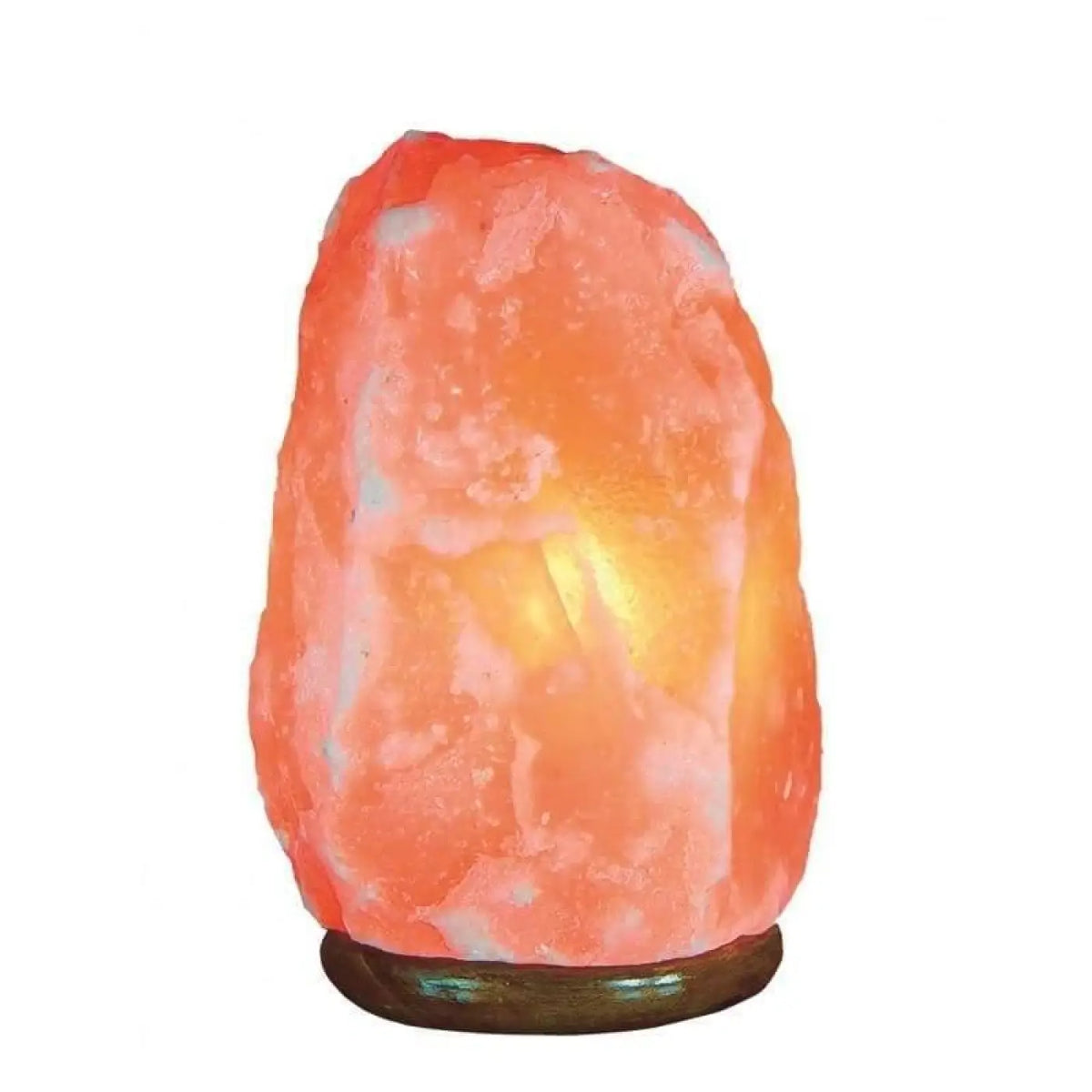Lampe de sel de l'Himalaya, bloc de sel éclairé