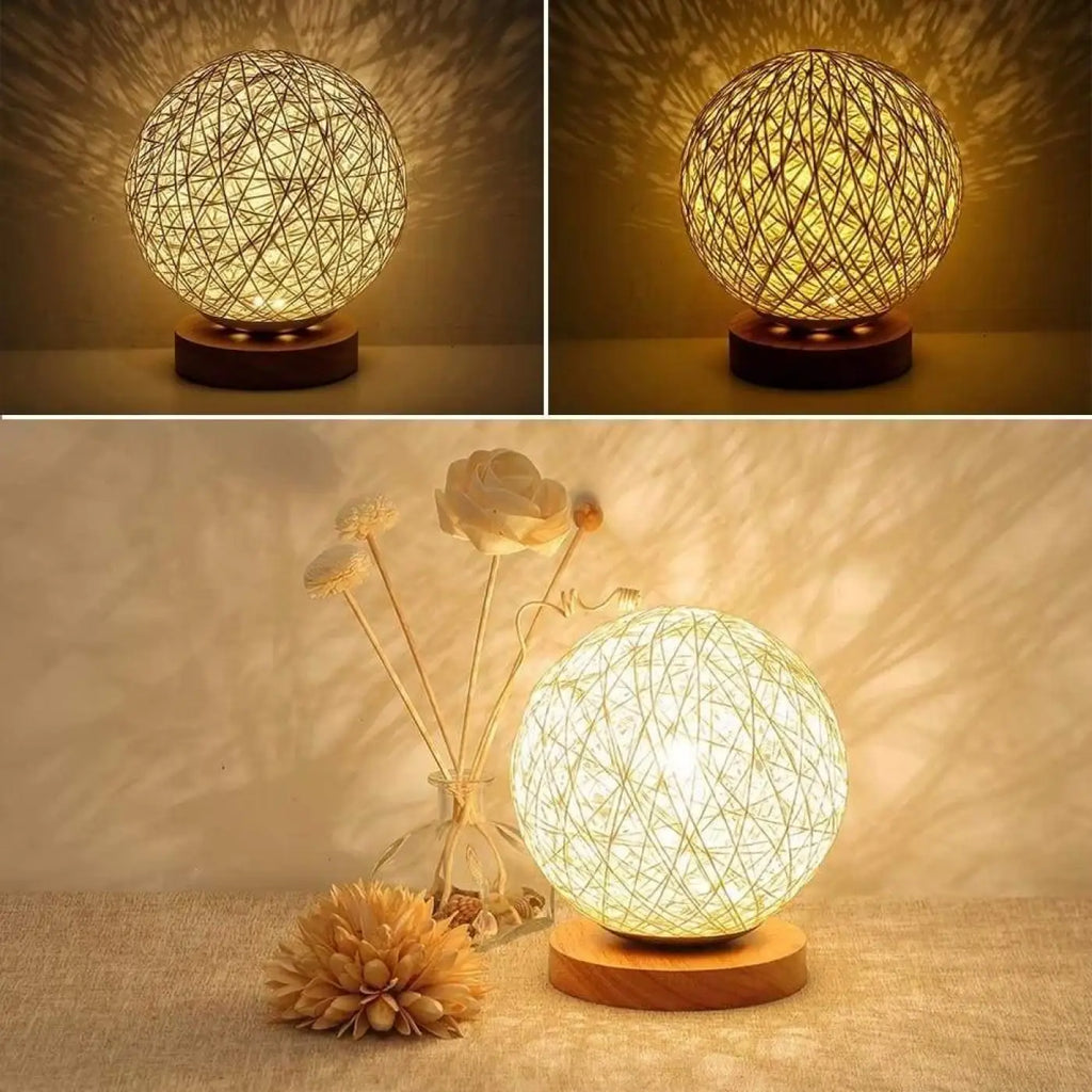 Lampe sphère de chevet, forme ronde et compacte