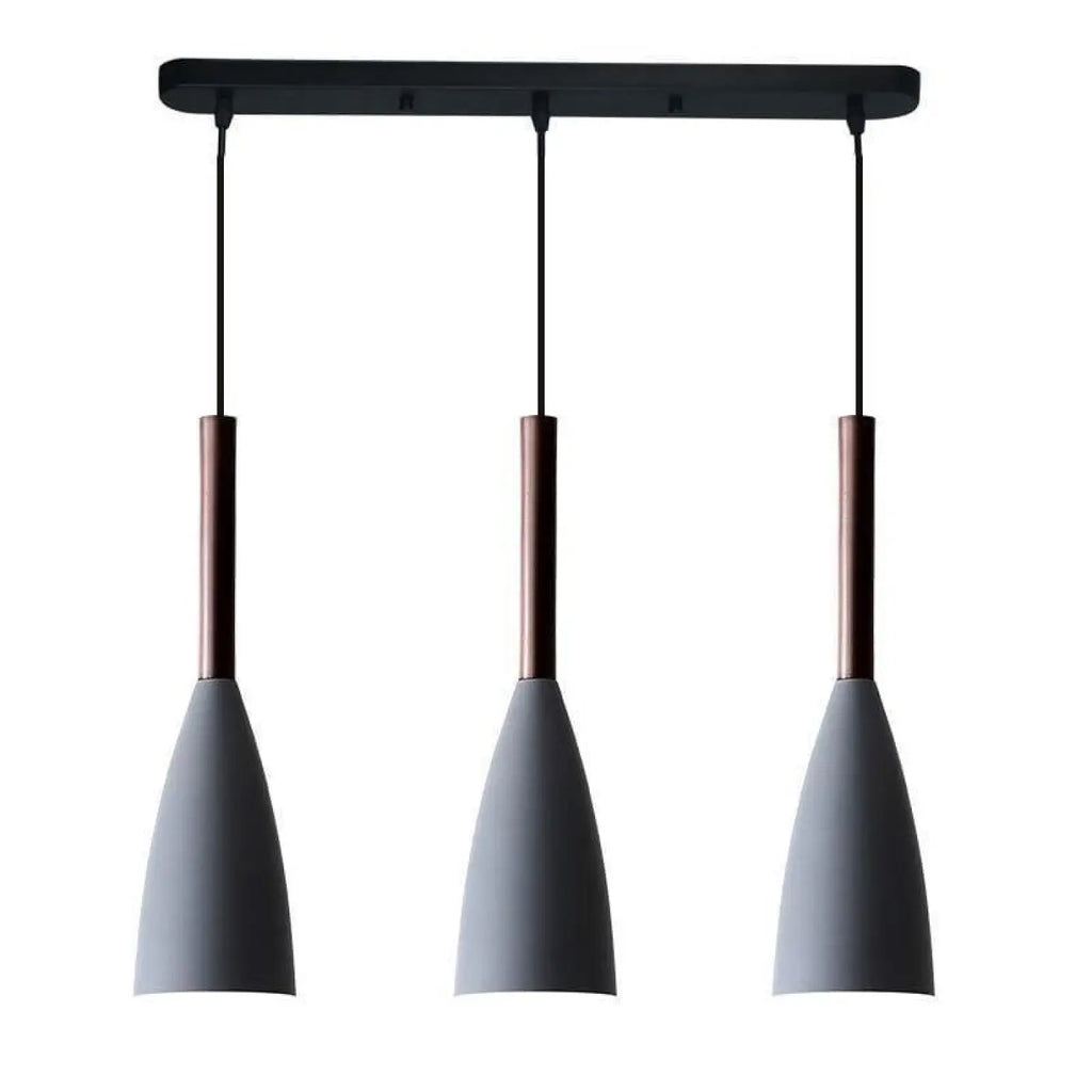 Lampe à suspendre en cinq coloris, dont multicolore, gris