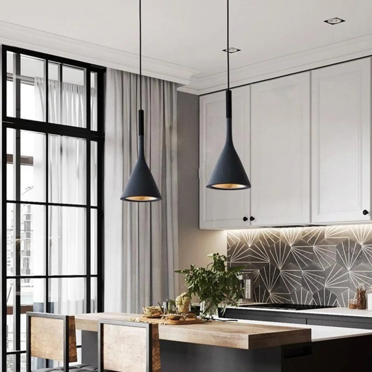 Lampe suspendue pour cuisine, huit coloris au choix