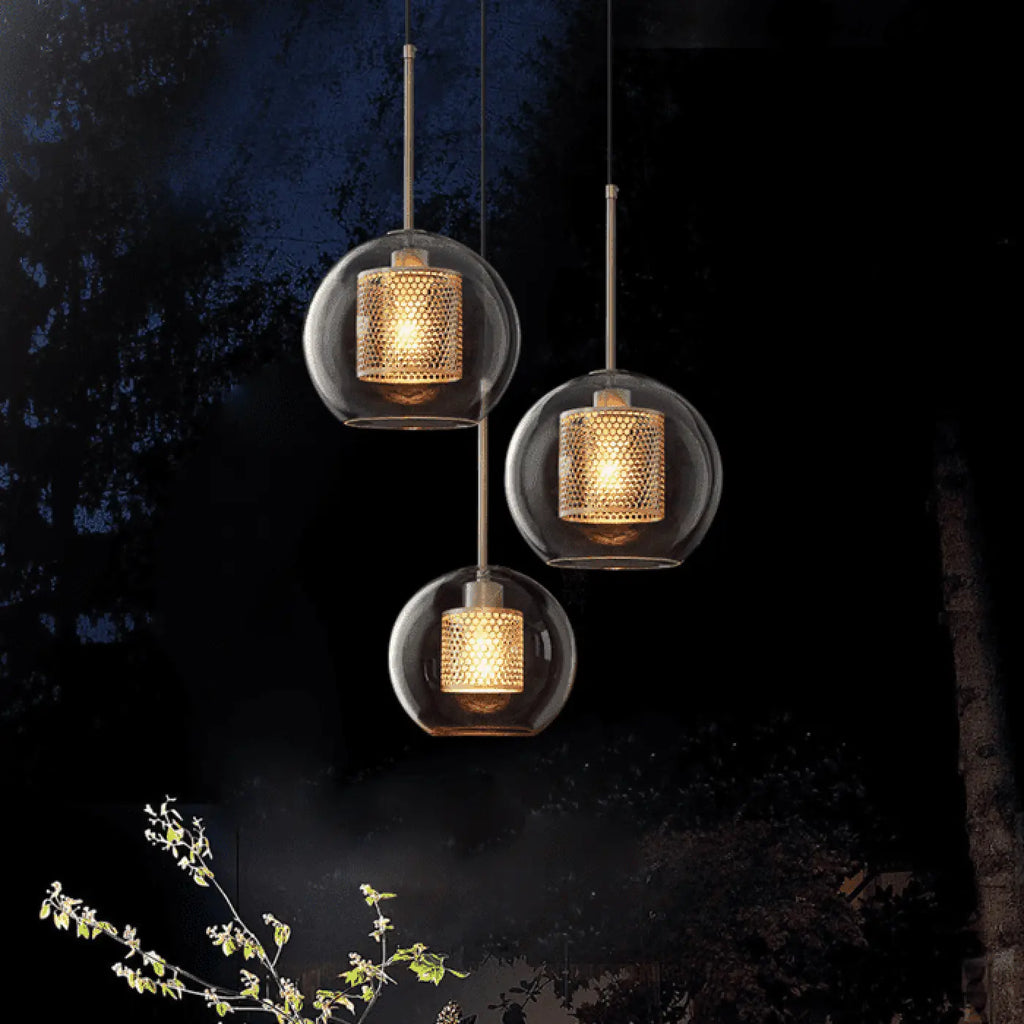 Lampe suspendue industrielle, modèle rond, long ou ovale