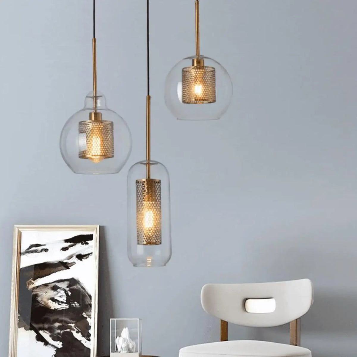 Lampe suspendue industrielle, modèle rond, long ou ovale