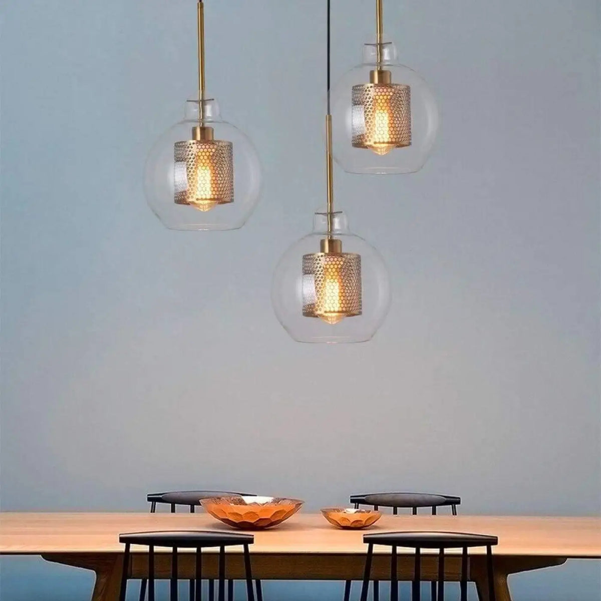 Lampe suspendue industrielle, modèle rond, long ou ovale