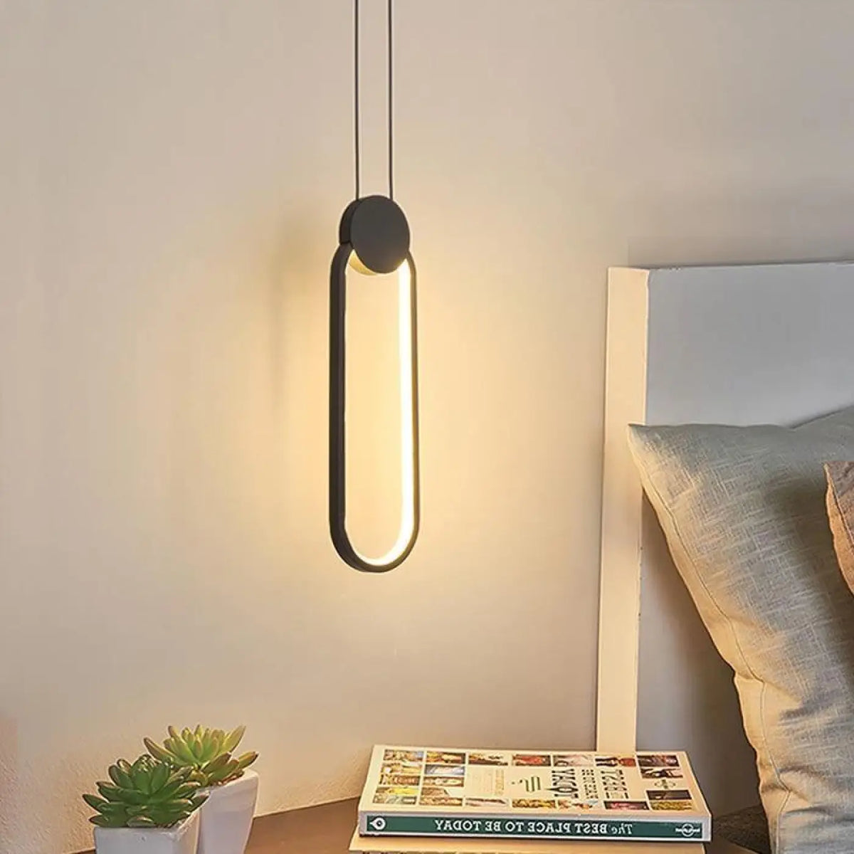 Lampe suspendue LED, forme ronde ou ovale