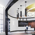 Suspension moderne noire ou blanche, tailles S et M, noir