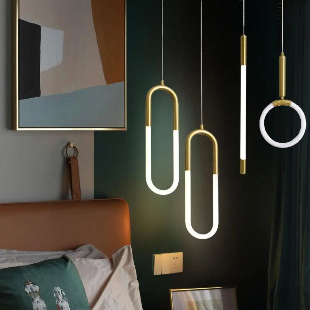 Suspension LED moderne, modèle ovale ou rond