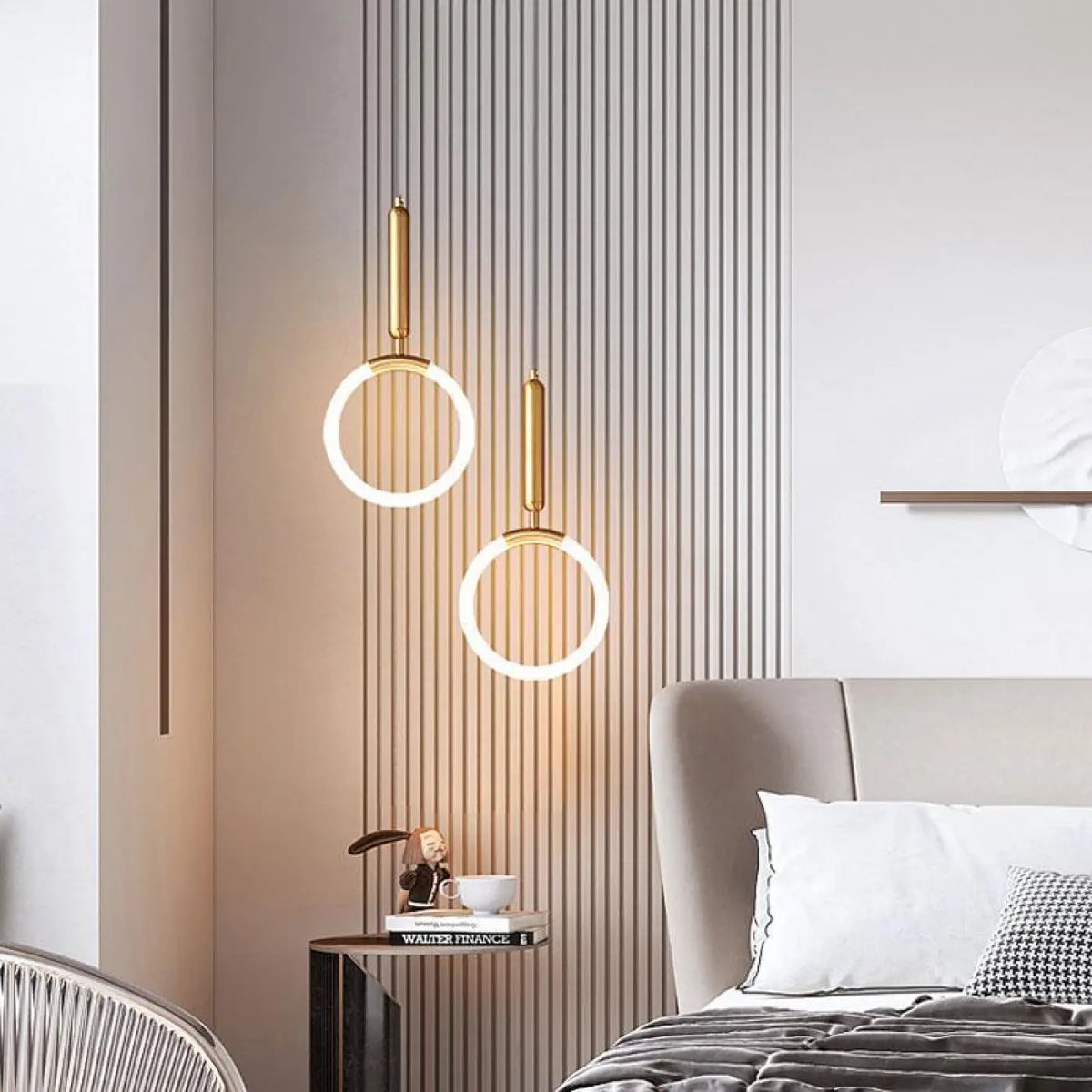 Suspension LED moderne, modèle ovale ou rond