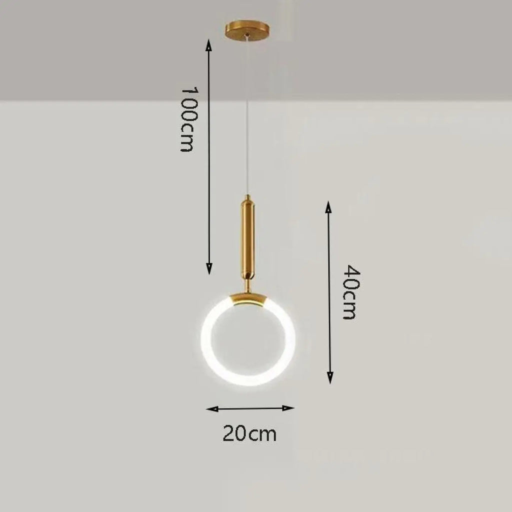 Suspension LED moderne, modèle ovale ou rond