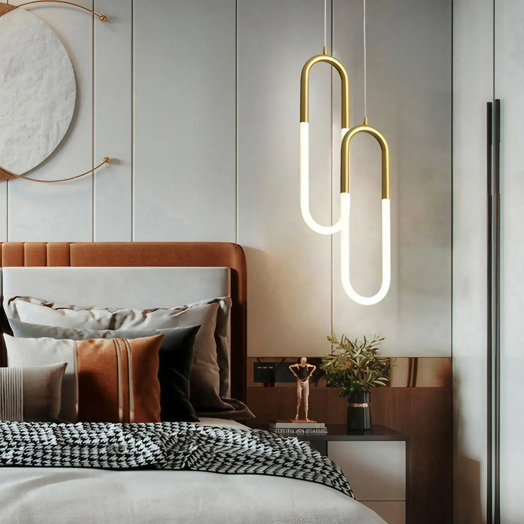 Suspension LED moderne, modèle ovale ou rond