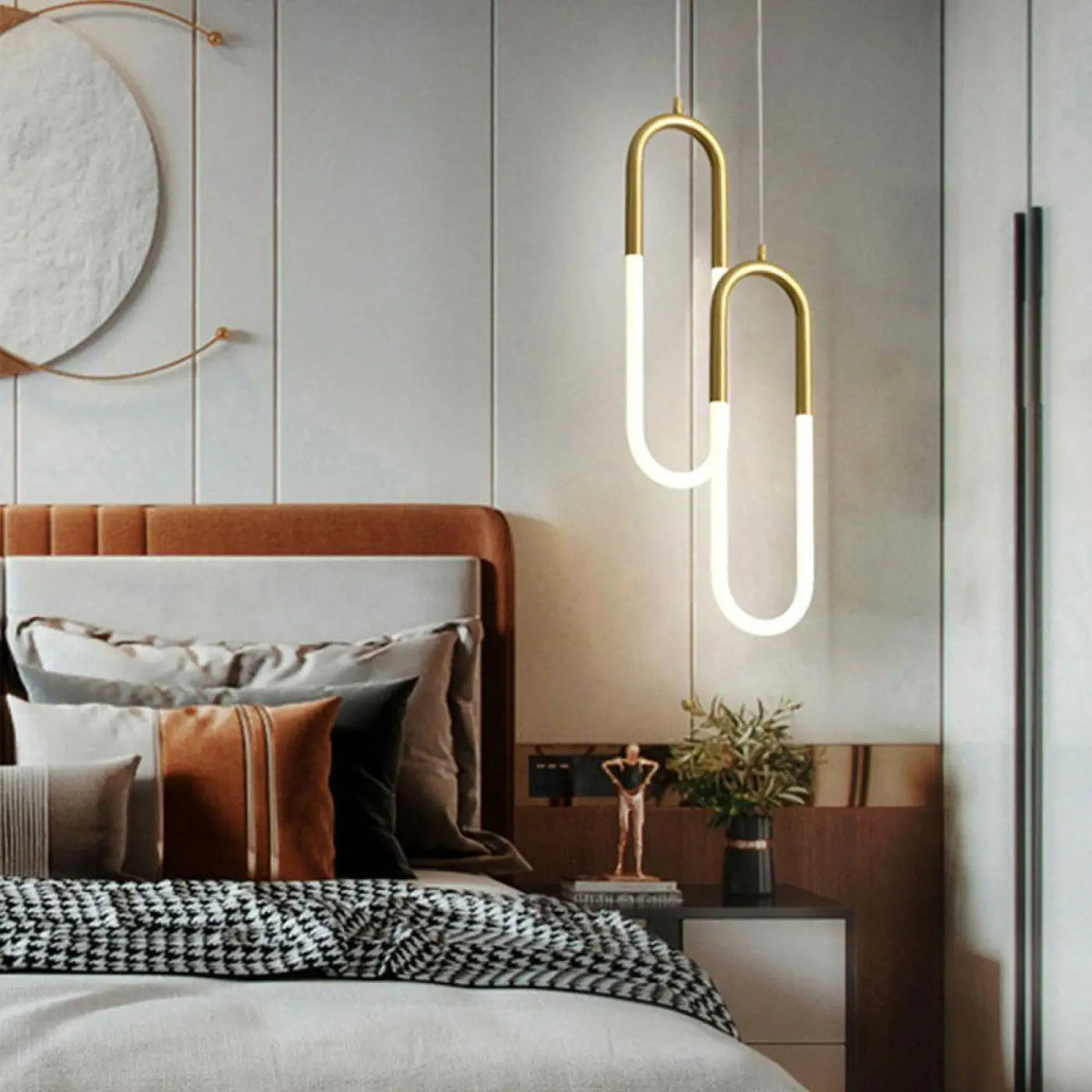 Suspension LED moderne, modèle ovale ou rond