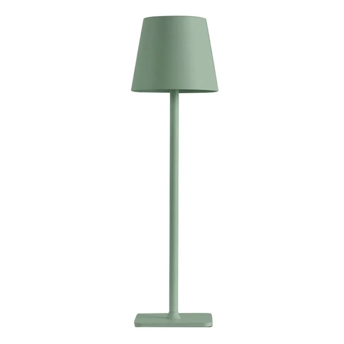 Lampe à poser abat-jour conique sur pied fin, vert ou bleu, vert