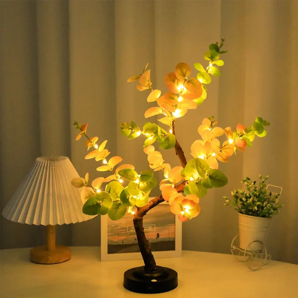 Lampe arbre lumineux à poser, décor inspiré de la nature