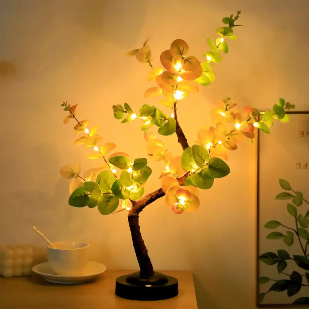 Lampe arbre lumineux à poser, décor inspiré de la nature