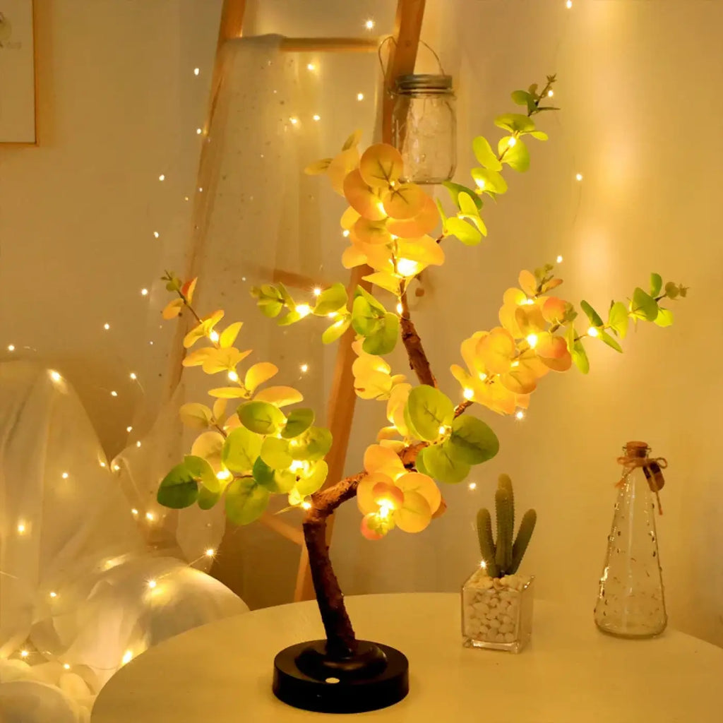Lampe arbre lumineux à poser, décor inspiré de la nature