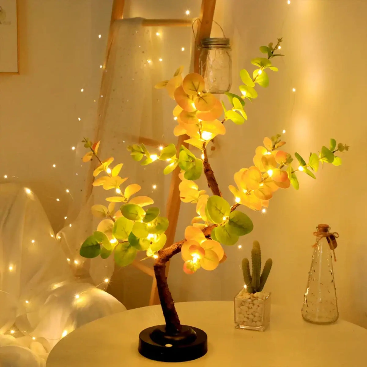 Lampe arbre lumineux à poser, décor inspiré de la nature
