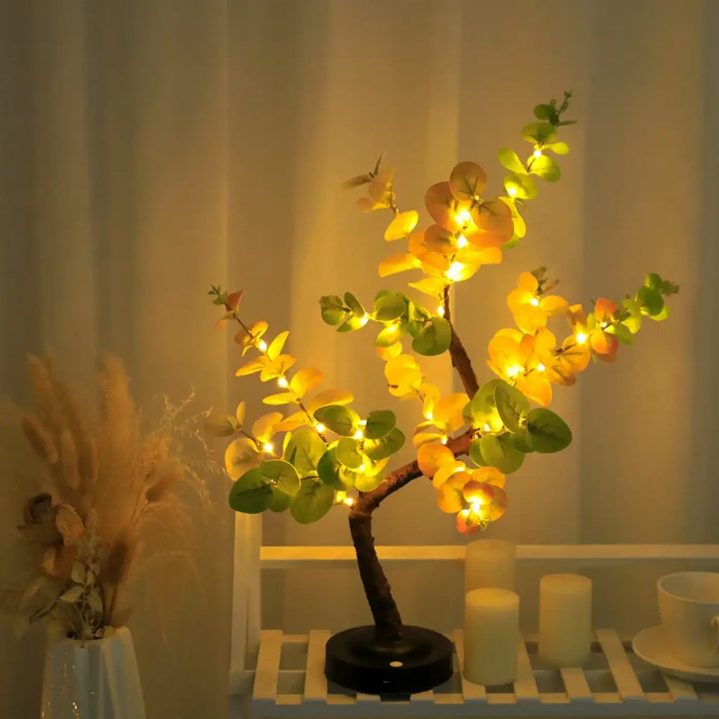 Lampe arbre lumineux à poser, décor inspiré de la nature