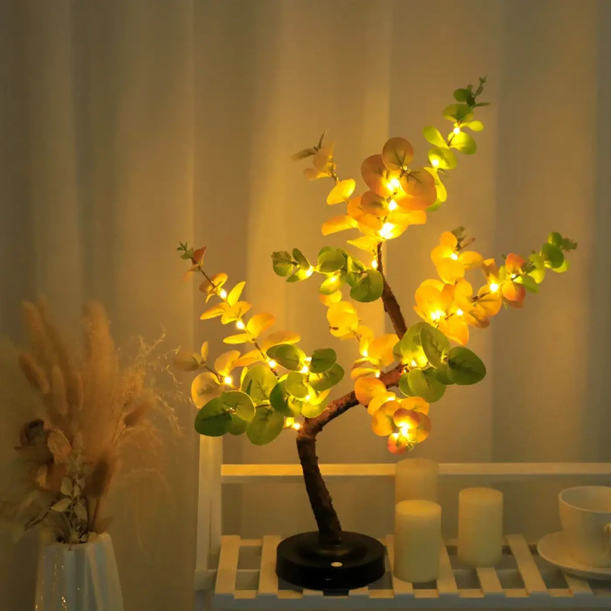 Lampe arbre lumineux à poser, décor inspiré de la nature