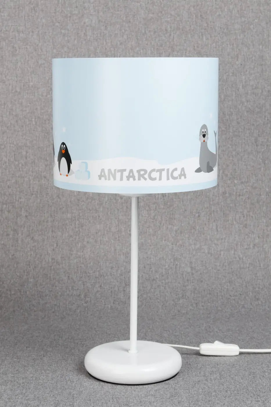 Lampe de chevet enfant 44 cm, manchots sur la banquise
