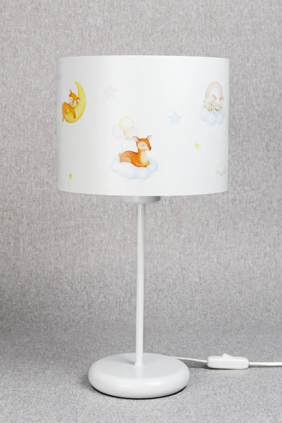 Lampe de chevet enfant 44 cm, petit animal dans les nuages
