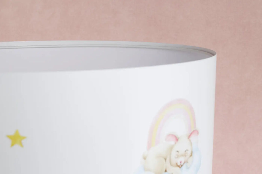 Lampe de chevet enfant 44 cm, petit animal dans les nuages