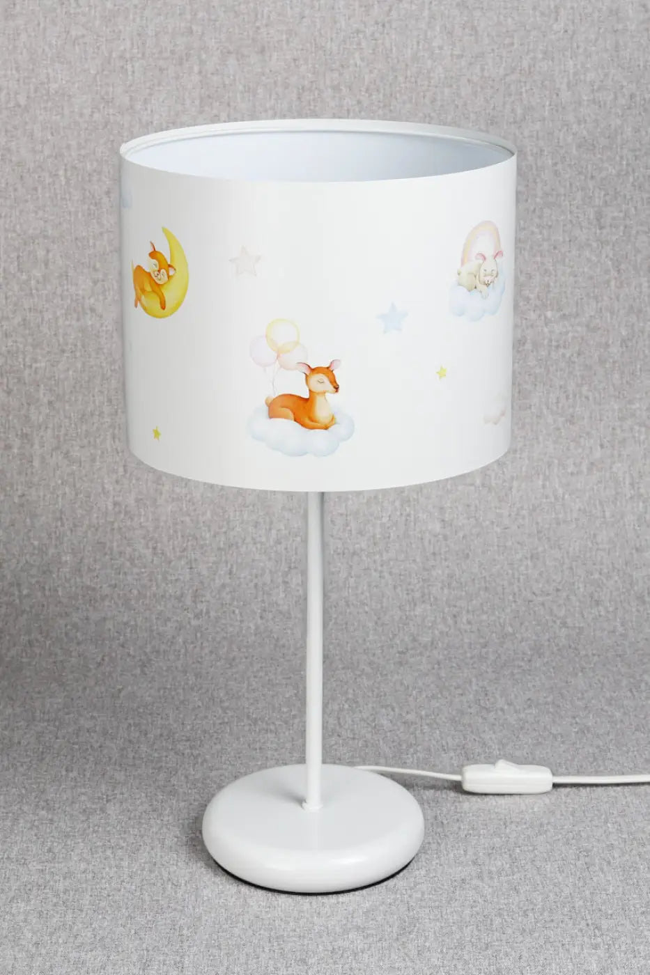 Lampe de chevet enfant 44 cm, petit animal dans les nuages
