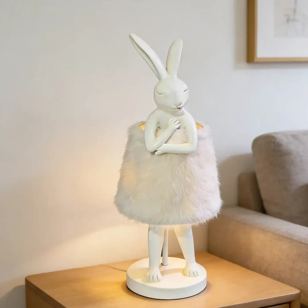 Lampe lapin décorative à abat-jour