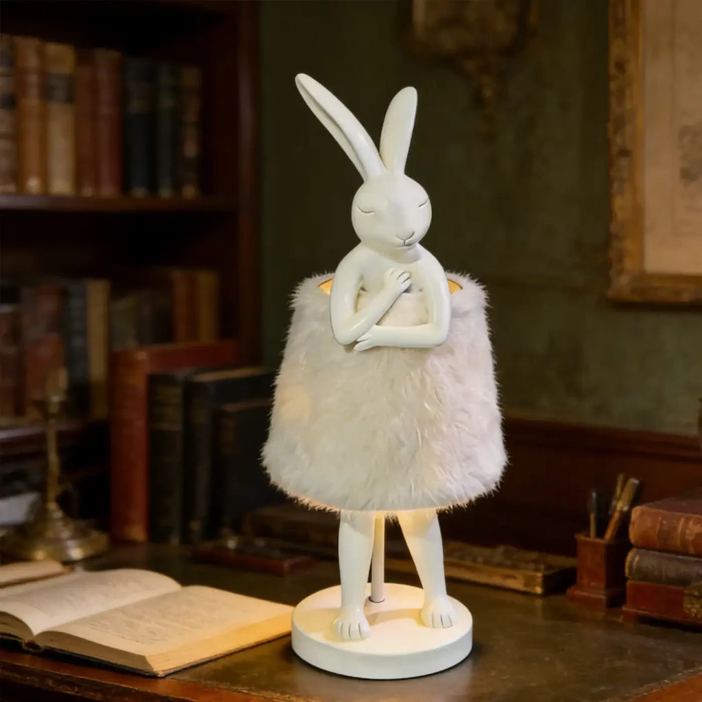 Lampe lapin décorative à abat-jour