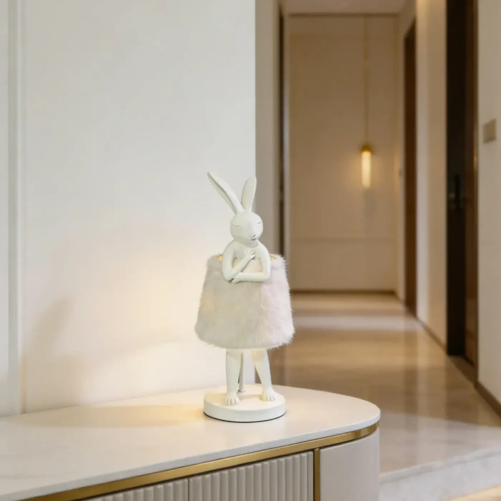Lampe lapin décorative à abat-jour