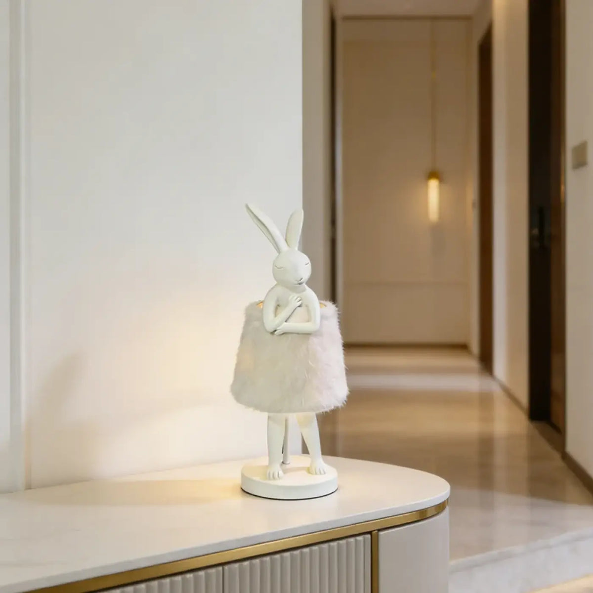 Lampe lapin décorative à abat-jour