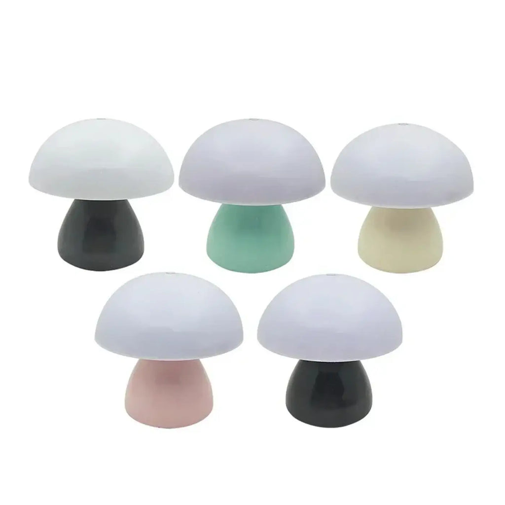 Petite lampe champignon colorée, esprit rétro