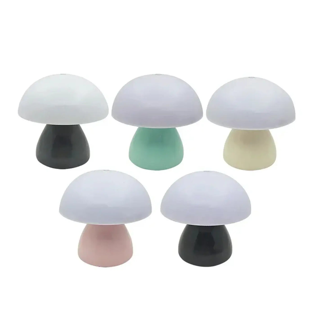 Petite lampe champignon colorée, esprit rétro