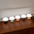 Petite lampe champignon colorée, esprit rétro
