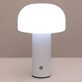 Lampe champignon aux courbes douces, noir, orange ou blanc, noir