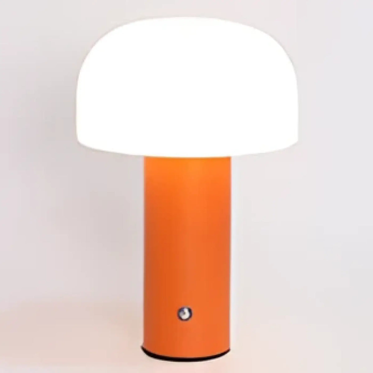 Lampe champignon aux courbes douces, noir, orange ou blanc, orange