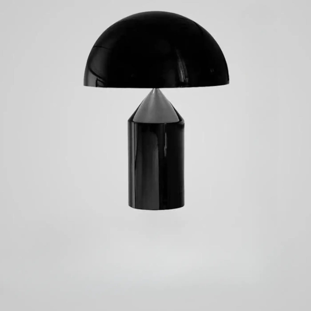 Lampe champignon à finition métallique, blanc, noir ou doré, S ou M, noir