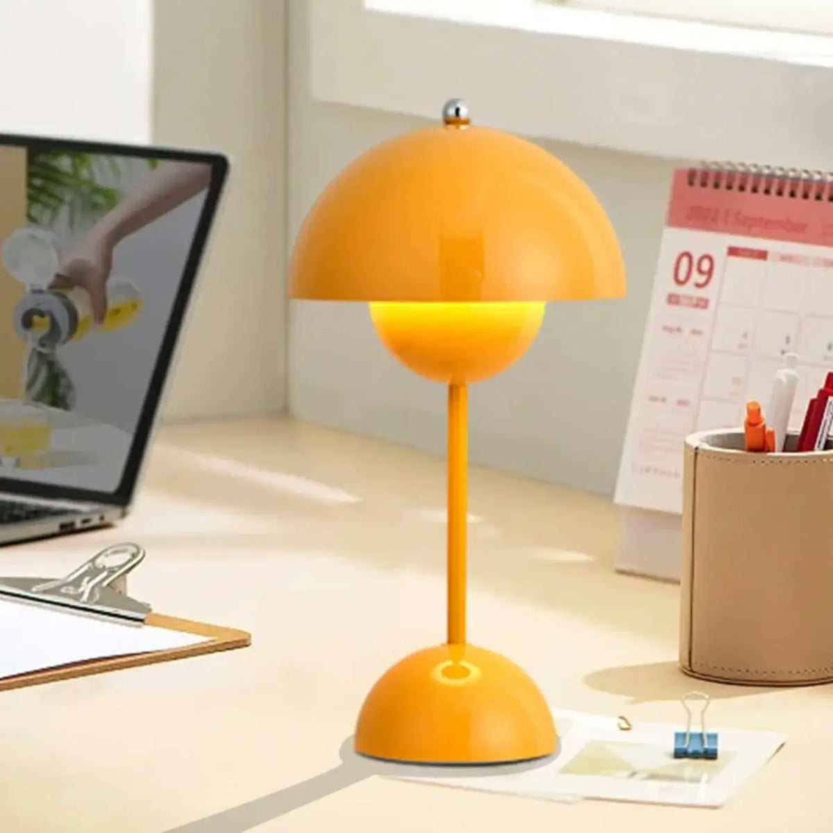 Lampe de table colorée à sphère lumineuse, sept coloris