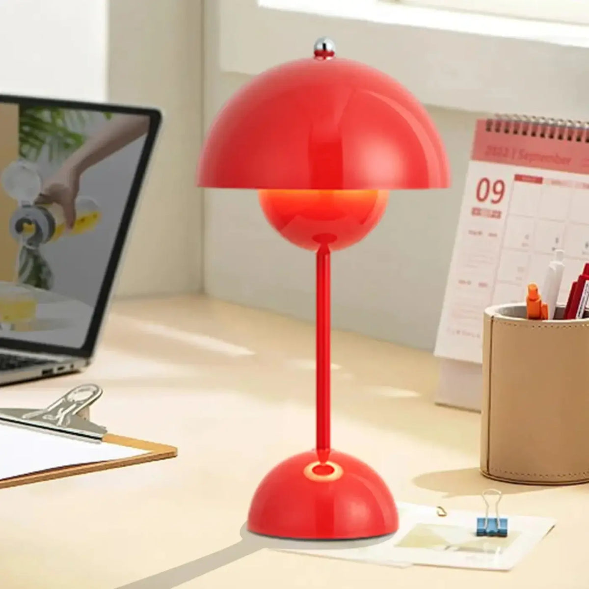 Lampe de table colorée à sphère lumineuse, sept coloris