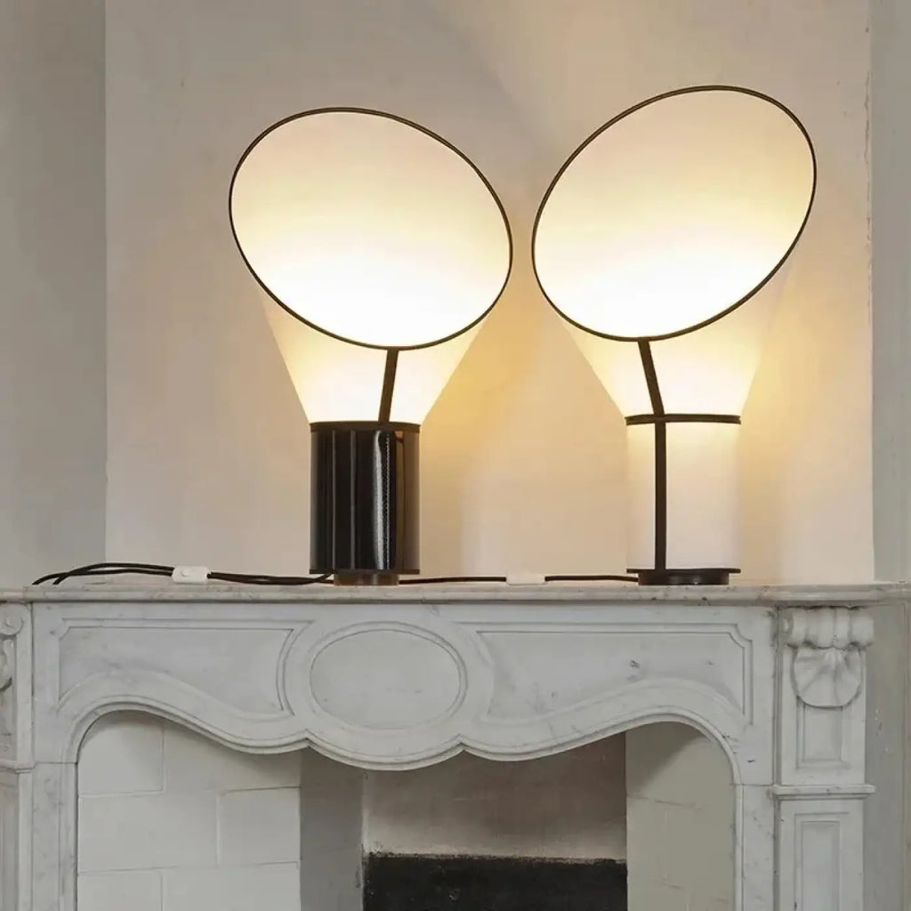 Lampe de chevet géométrique à lumière tamisée, blanc ou noir