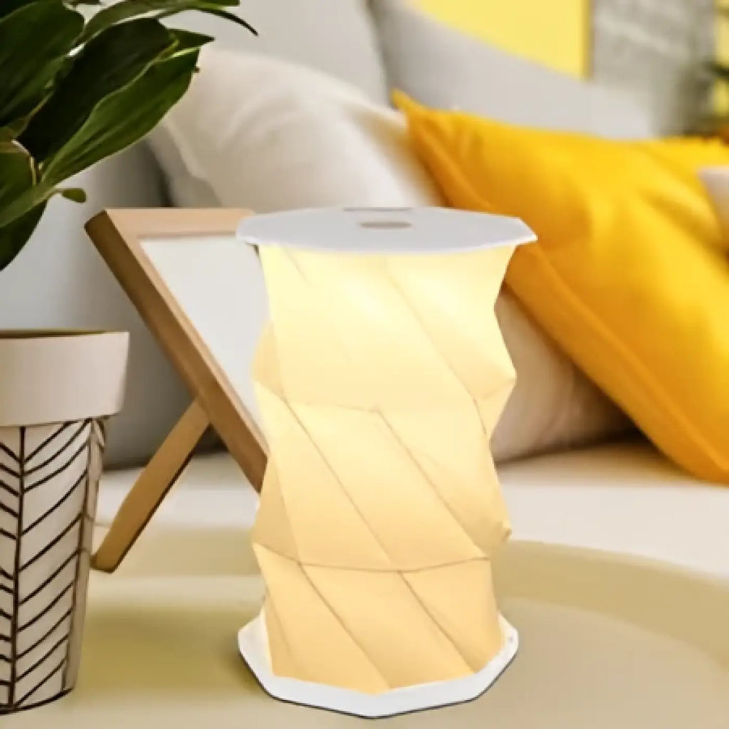 Lampe de table au motif torsadé, lumière douce