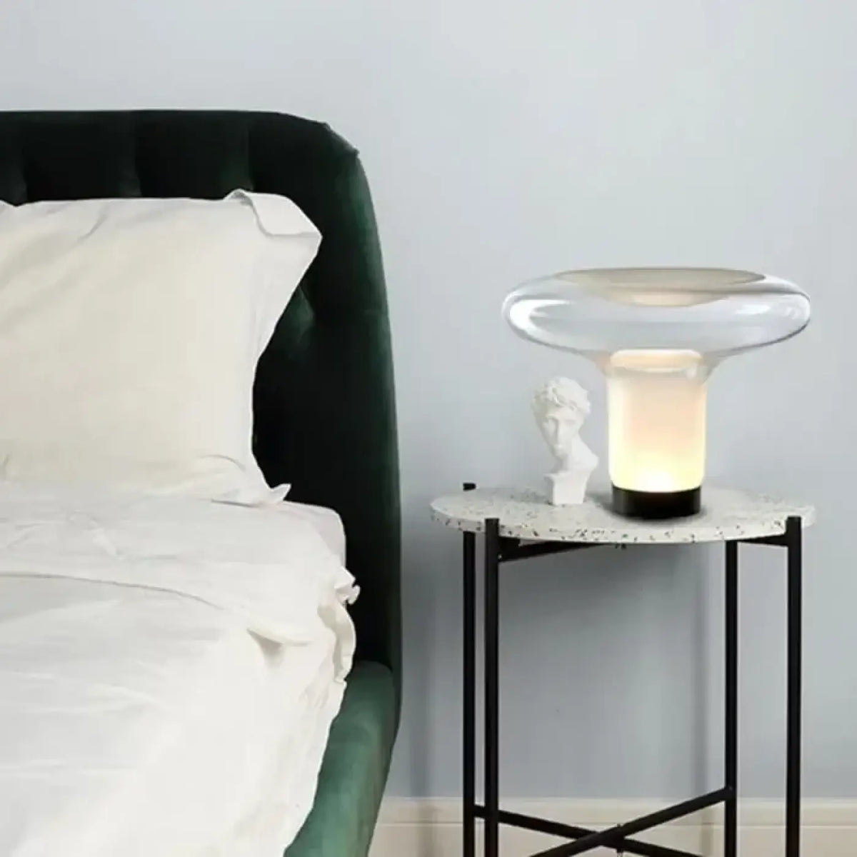 Lampe champignon en verre soufflé
