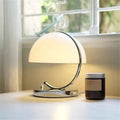 Lampe à poser à abat-jour en verre et base métallique, trois coloris, blanc